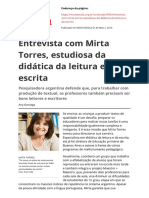 Entrevista Com Mirta Torres Estudiosa Da Didatica Da Leitura e Da Escritapdf