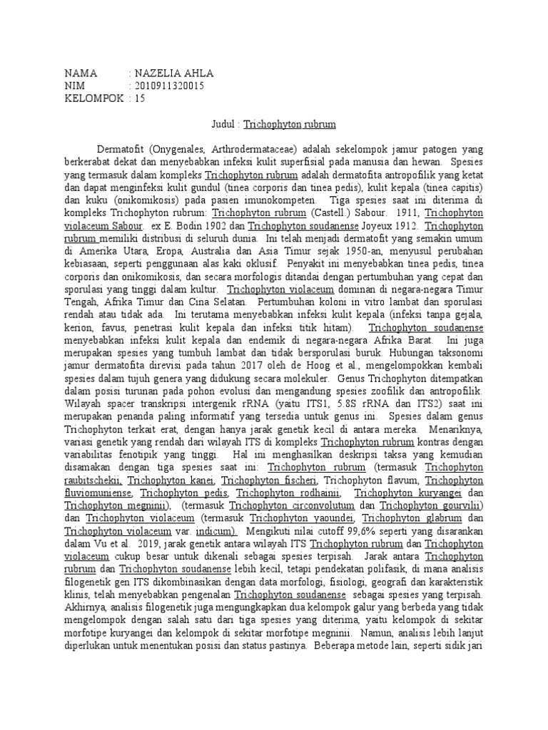 Trichophyton Rubrum | PDF