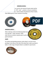 Grinding Wheels: Electric or Power Grinder Are Used