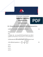 Sample Paper-2: Q1. Choose The Correct Option For The Following Questions.