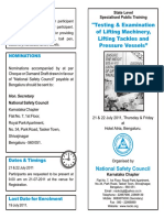 Testing & Examination of Lifting Machinery, Lifting Tackles and Pressure Vessels