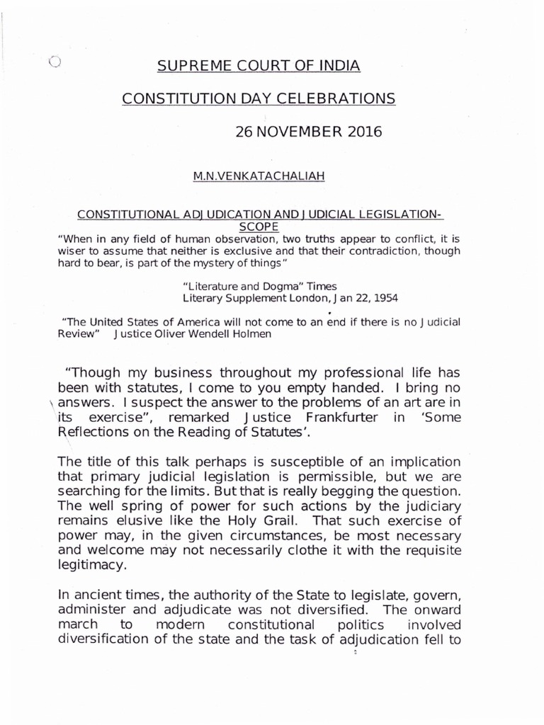 Supreme Court of India Constitution Day Celebrations 26 NOVEMBER 2016 ...