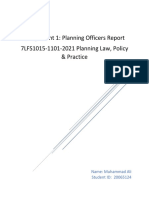 Assignment 1: Planning Officers Report 7LFS1015-1101-2021 Planning Law, Policy & Practice