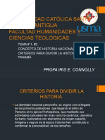 USMA Criterios para Dividir La Historia de Panamá