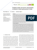 Textural, in Vitro Antioxidant Activity and Sensory Characteristics of Cookies Made From Blends of Wheat-Quinoa Grown in India