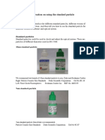 Instruction On Using Standard Particle