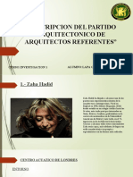 Descripcion Del Partido Arquitectónico de Arquitectos Referentes