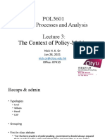 POL5601 Policy Processes and Analysis: The Context of Policy-Making