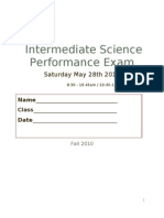 Intermediate Science Exam Practice