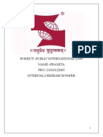 Subject:-Public International Law Name:-Pramita PRN:-21010122005 Internal1-Research Paper