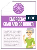 Emergency Grab and Go Binder: Orage M