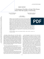 "Decentering" Reflects Psychological Flexibility in People With Chronic Pain and Correlates With Their Quality of Functioning