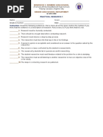 Practical Research 1: Bonifacio V. Romero High School