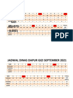 Jadwal Dinas Agustus