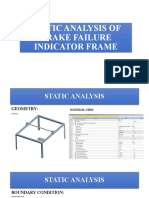 Static Analysis of Brake Failure Indicator Frame