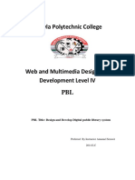 Sawla Polytechnic College: PBL Title: Design and Develop Digital Public Library System