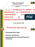 Normas para os órgãos de governação descentralizada na província de Tete