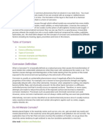 Corrosion Definition: Table of Content