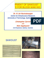 Development of Sawdust Concrete For Block Making: Dr. R. Sri Ravindrarajah