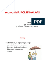 Korunma Politikalari: Adnan ÖZKAYA Maden Mühendisi İş Güvenliği Uzmani (A Sınıfı)