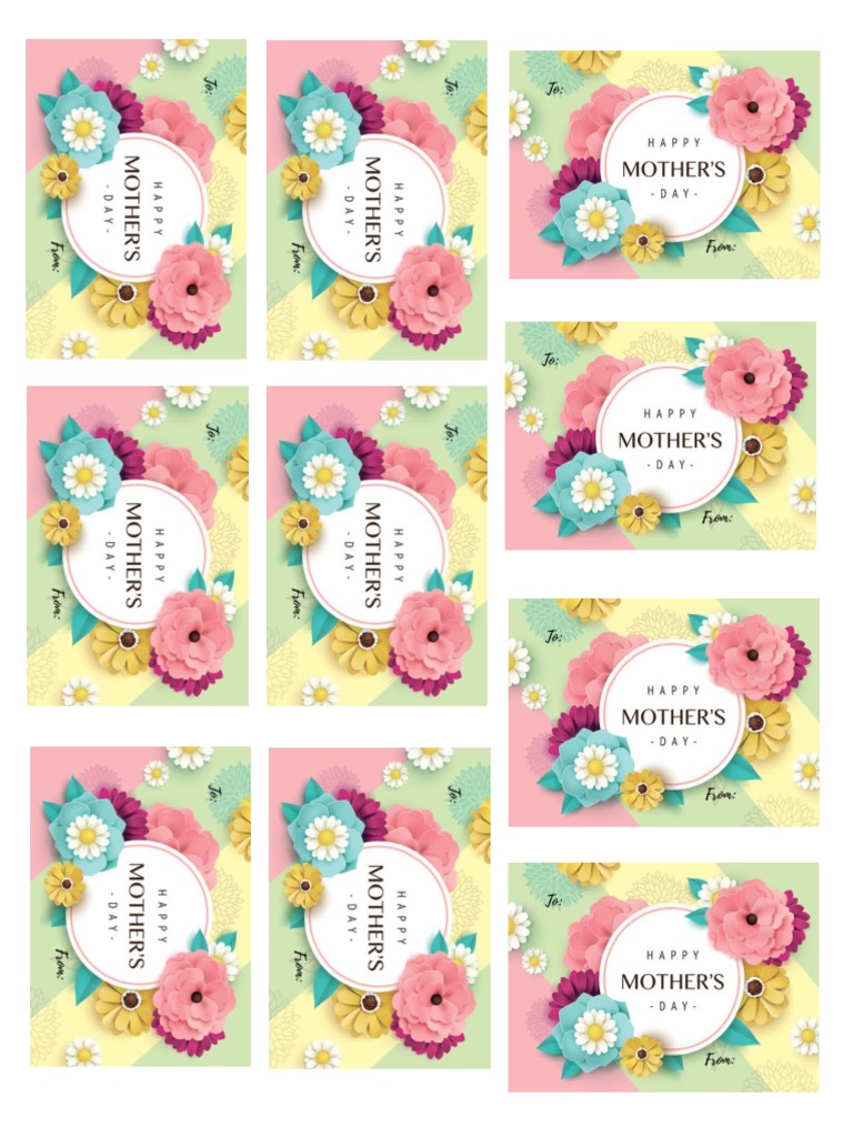 Mothers day card pdf