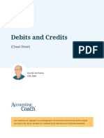 Debits and Credits: (Cheat Sheet)