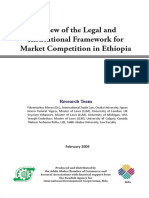 Review of The Legal and Institutional Framework For Market Competition in Ethiopia