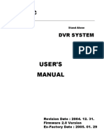 User'S Manual: DVR System