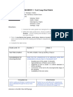 WORKSHEET 3. Text-Comp-Strat Match: Directions