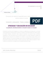 Etnicidad Y Educación en Ecuador