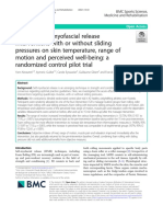 Effects of Self-Myofascial Release Interventions With or Without Sliding Pressures On Skin Temperature, Range of Motion and Perceived Well-Being: A Randomized Control Pilot Trial