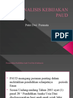 ANALISIS KEBIJAKAN PAUD Putri Dwi Permata