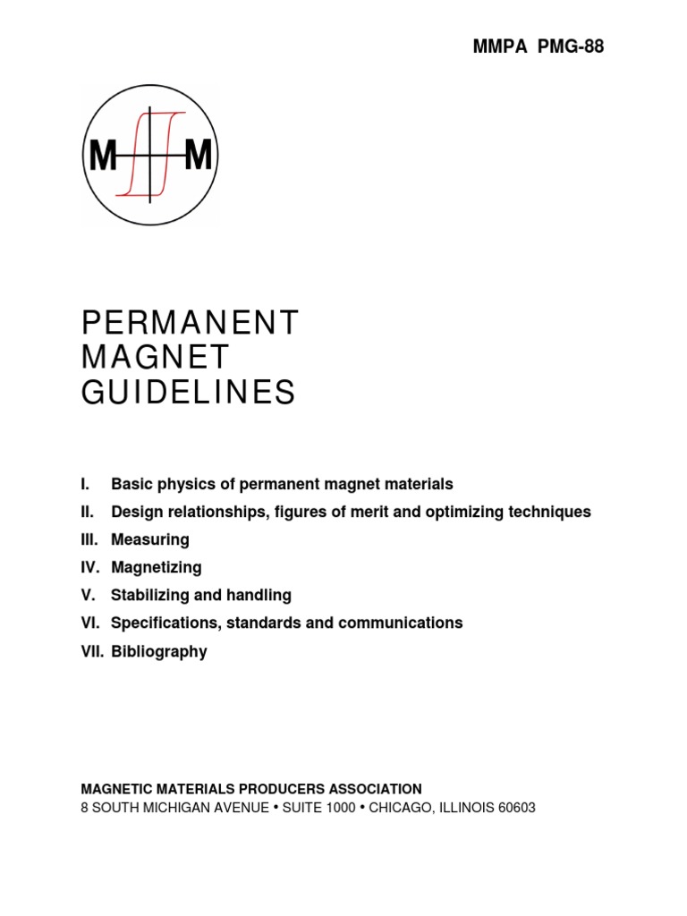 Permanent Magnet Guideline Pdf Ferromagnetism Magnet