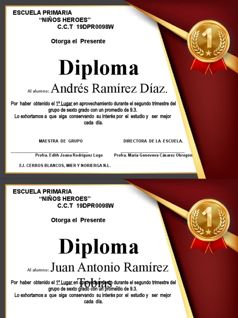 Diseño de Diplomas 2019 | PDF
