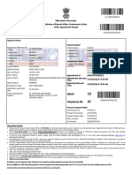 Online Appointment Receipt for Passport Reissue in Ghaziabad