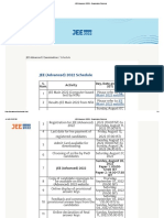 JEE Advanced (2022) - Examination Schedule - 14th APRIL 2022 - Updated