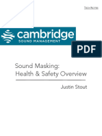 Sound Masking: Health & Safety Overview: Justin Stout