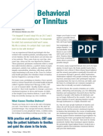 Cognitive Behavioral Therapy For Tinnitus
