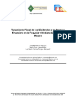 Tratamiento Fiscal de Los Dividendos y Su Impacto Financiero en La Pequeña y Mediana Empresa en México