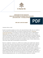 58 Carta Mundial de Oração Pelas Vocações - 2021