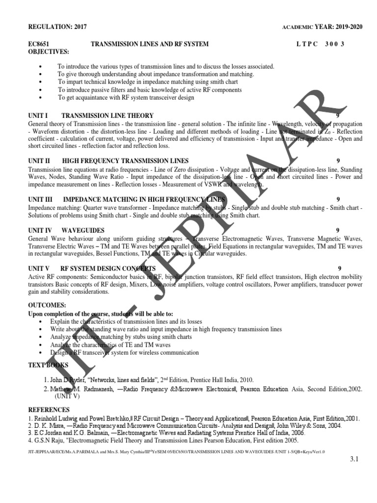 Academic | PDF | Transmission Line | Electrical Impedance