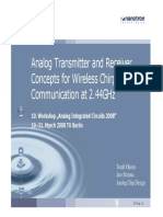 Analog Transmitter and Receiver Concepts For Wireless Chirp Communication at 2.44Ghz