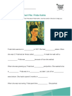 Frida Kahlo Fact File Worksheet