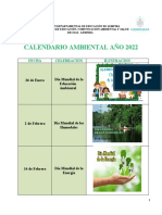 Calendario Ambiental - 2022