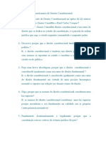 Questionario de Direito Constitucional