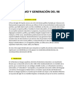 Modernismo y Generación del 98: contexto y características del movimiento literario