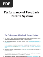 Lecture-5 Performance of Feedback Control Systems