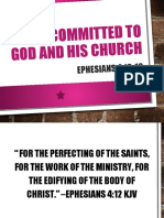 Be Committed To God and To The Church