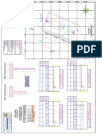 Planos y perfiles de planta y cortes de alineamiento y muro de contención