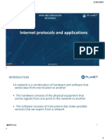 Internet Protocols and Applications: Open and Virtualized Networks